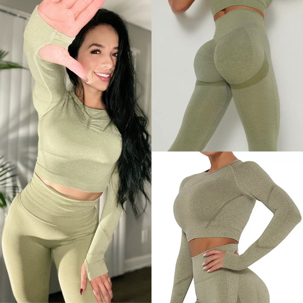 Just arrived‼️Set of two long sleeve top and leggings Butt lifting